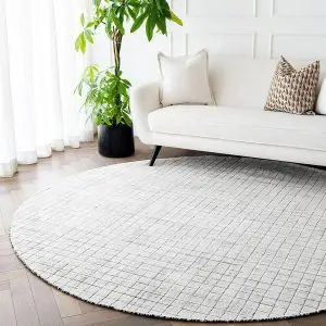 Monochrome Grid Carpet – Black and White Design