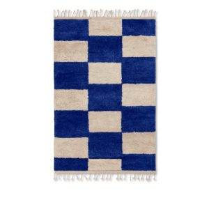 Kids Room Hand Knotted checked pattern Rugs