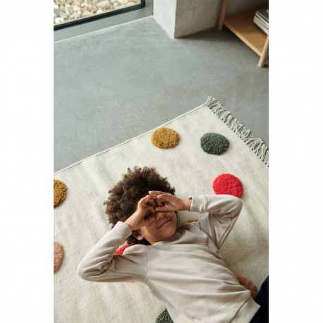 Kids Room Non-Slip Mega Dots Wool Rugs - Image 2
