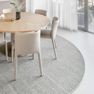 Carpet with Narrow Stripes Forming a Grid Pattern