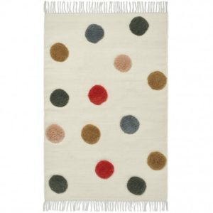 Kids Room Non-Slip Mega Dots Wool Rugs