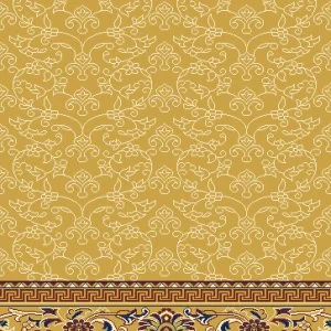 Luxurious Gold Mosque Carpet