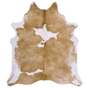 Palomino and White Brazilian Cowhide Rug LARGE