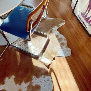 Palomino and White Brazilian Cowhide Rug XL