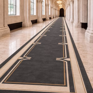 Dark Grey Runner Mosque Carpet